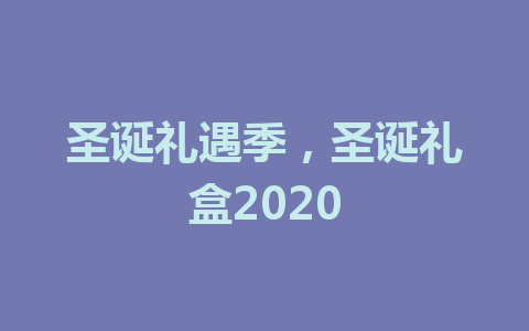 圣诞礼遇季，圣诞礼盒2020